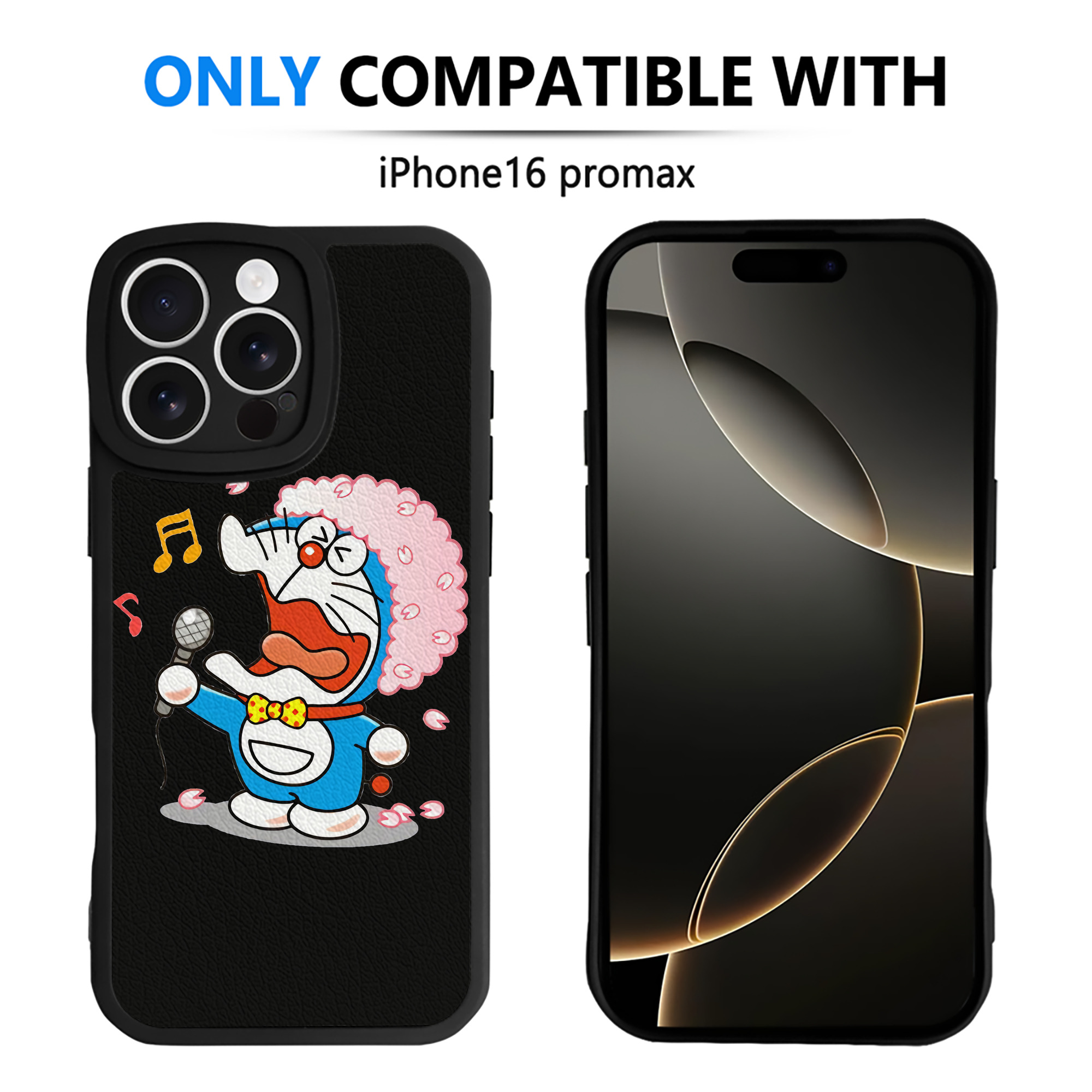 （画像用） ドラえもん Doraemon 【iPhone 16シリーズ対応】シリコンスマホケース（レザー調） 材質：シリコン